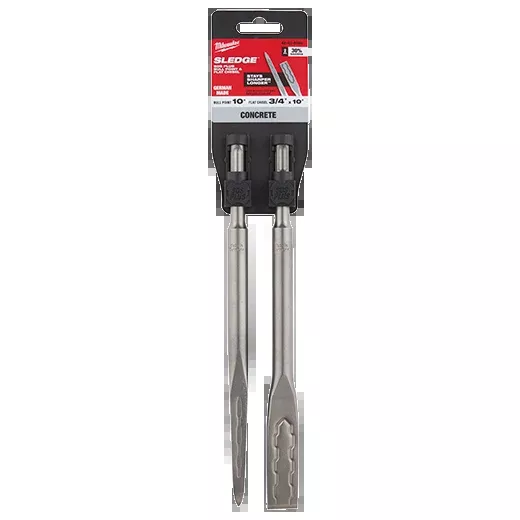 Milwaukee SDS Plus SLEDGE™ Bull Point & Flat Chisel (2 PK)