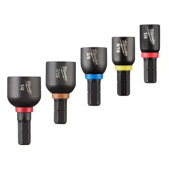 Milwaukee SHOCKWAVE Impact Duty Insert Magnetic Nut Driver Set 5 Piece 49-66-4563