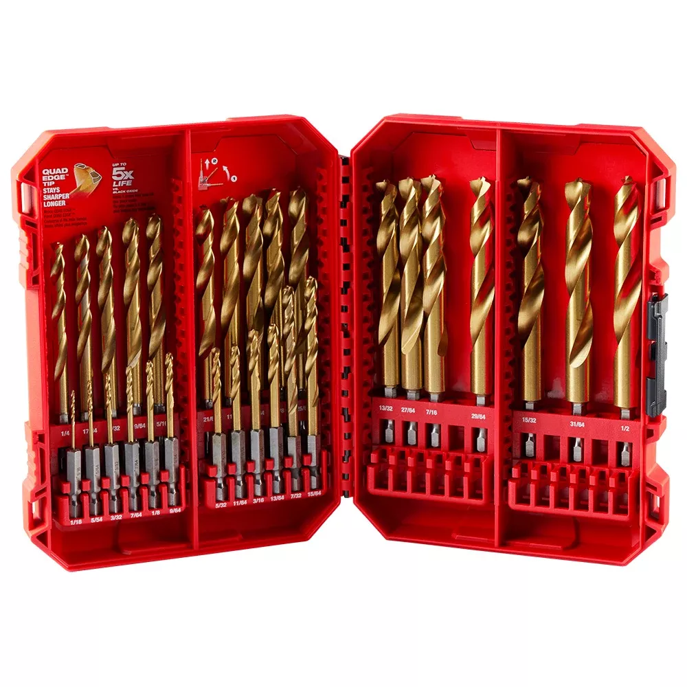 Milwaukee SHOCKWAVE Impact Duty RED HELIX Titanium Drill Bit Set - 29 Piece 48-89-4672