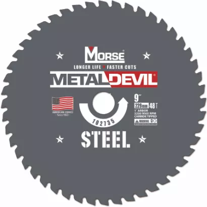 MK Morse 9" STEEL Metal Devil Circular Saw Blades 48 Tooth CSM948FSC