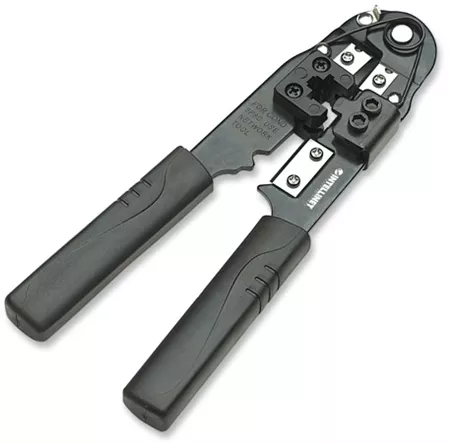 Modular Plug Crimp Tool For RJ45 Plugs, Strips and Cuts