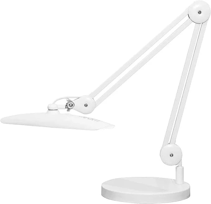 Neatfi XL 2,200 Lumens LED Task Lamp, 24W, 117 Pcs SMD LED, 4 Level Brightness, Dimmable, Desk Light for Home, Office, Workbench (Non-CCT with Base, White)