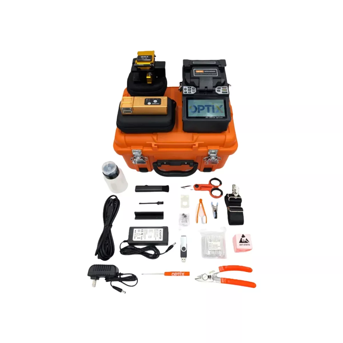OPTIX AMERICA | Handheld Active Clad Fusion Splicer Kit with Hard Case | #WRX400H