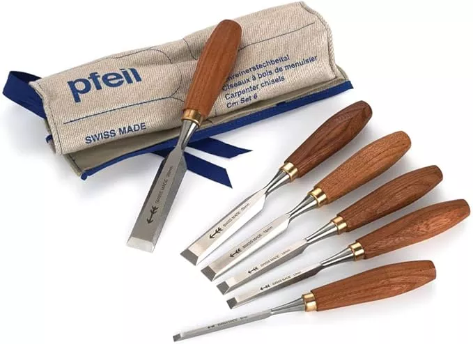 pfeil Beveled Edge Chisel Set, 6 Pieces