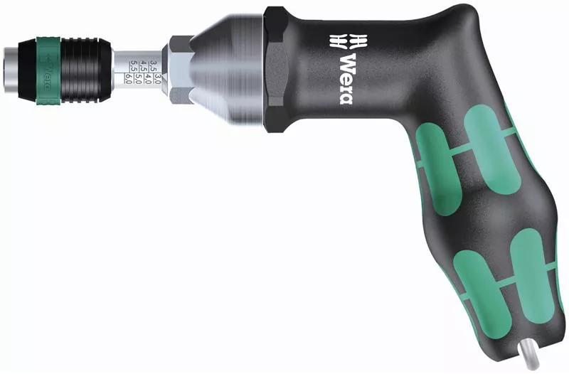 Pistol handle, adj. torque screwdrivers w/ Rapidaptor quick-release chuck, 7447 x 25.0-55.0 in. lbs.