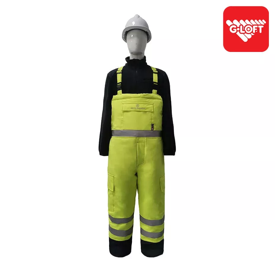 PRO ARC FR/ARC CAT 3 -60 Arctic Thermal Protection High Visibility Rainwear/Outerwear Bib Trouser Yellow/Navy