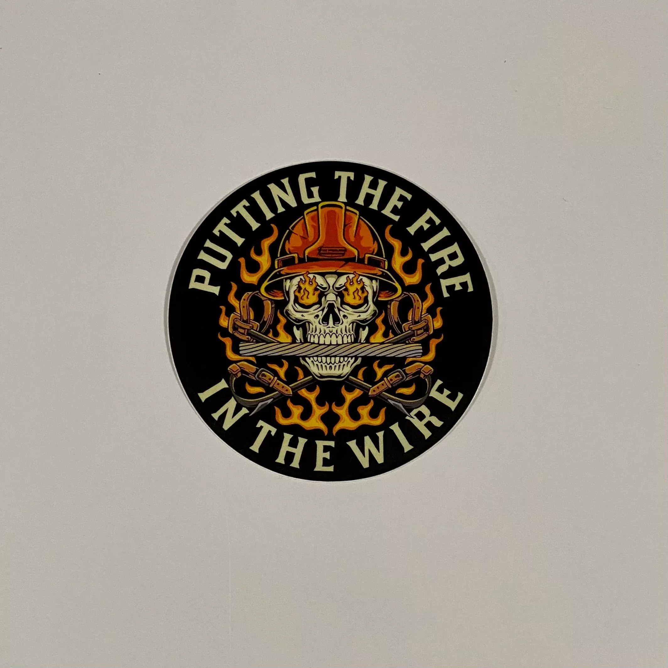 Putting The Fire In The Wire Sticker