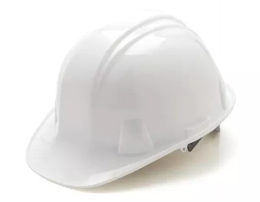 PYRAMEX | White Cap Style Hard Hat with Ratchet Suspension | #HP14110