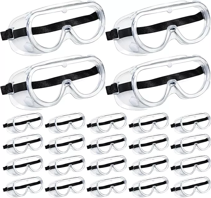 Safety Goggles Anti Fog Lab Goggles Clear Protective Eye Goggles Adjustable Safety Goggles for Chemistry Lab Mowing