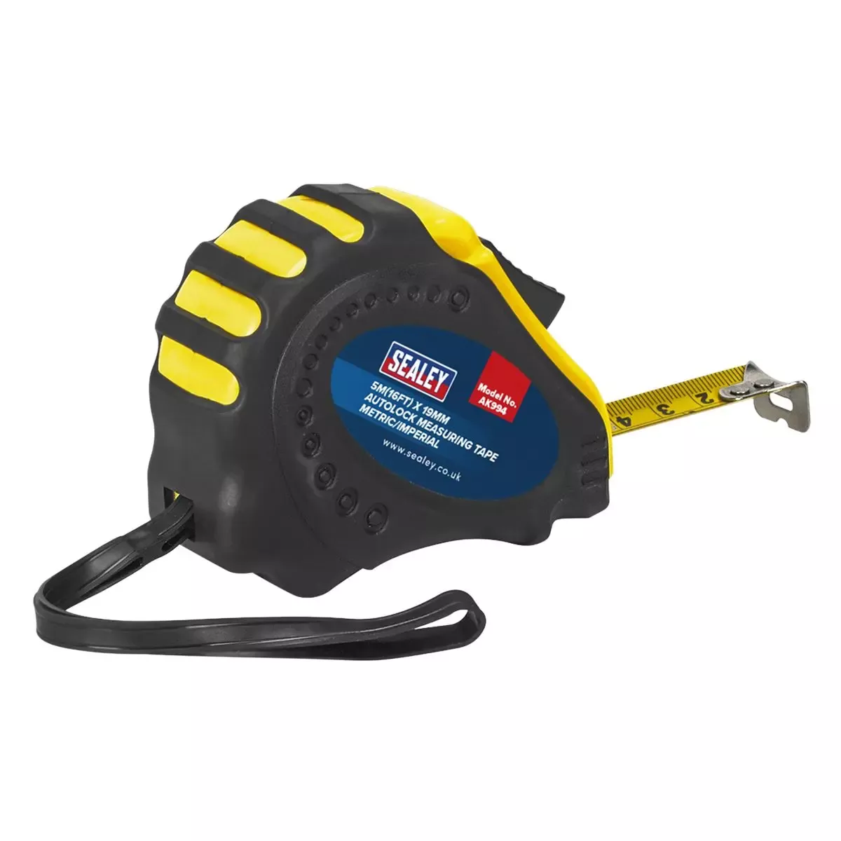 Sealey 5m Autolock Tape Measure 19mm Blade Metric/Imperial