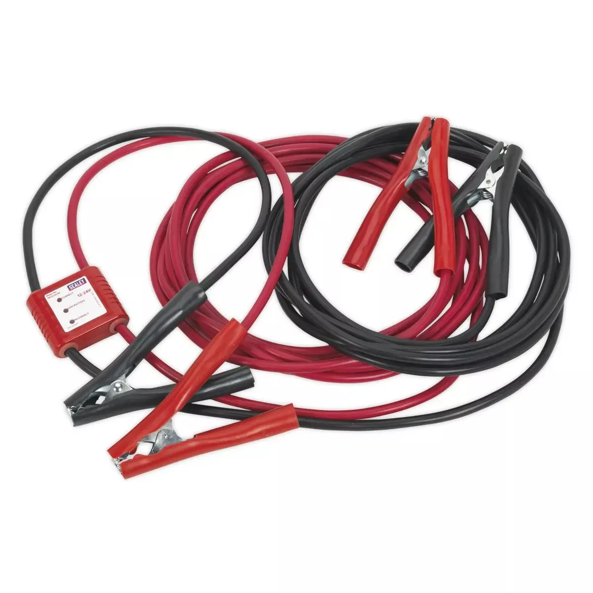 Sealey Booster Cables 7m 450A 25mm² with 12/24V Electronics Protection