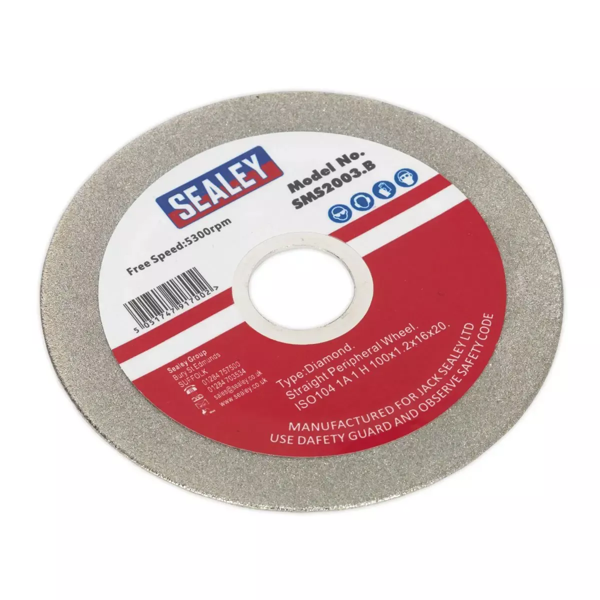 Sealey Grinding Disc Diamond Coated 100mm for SMS2003