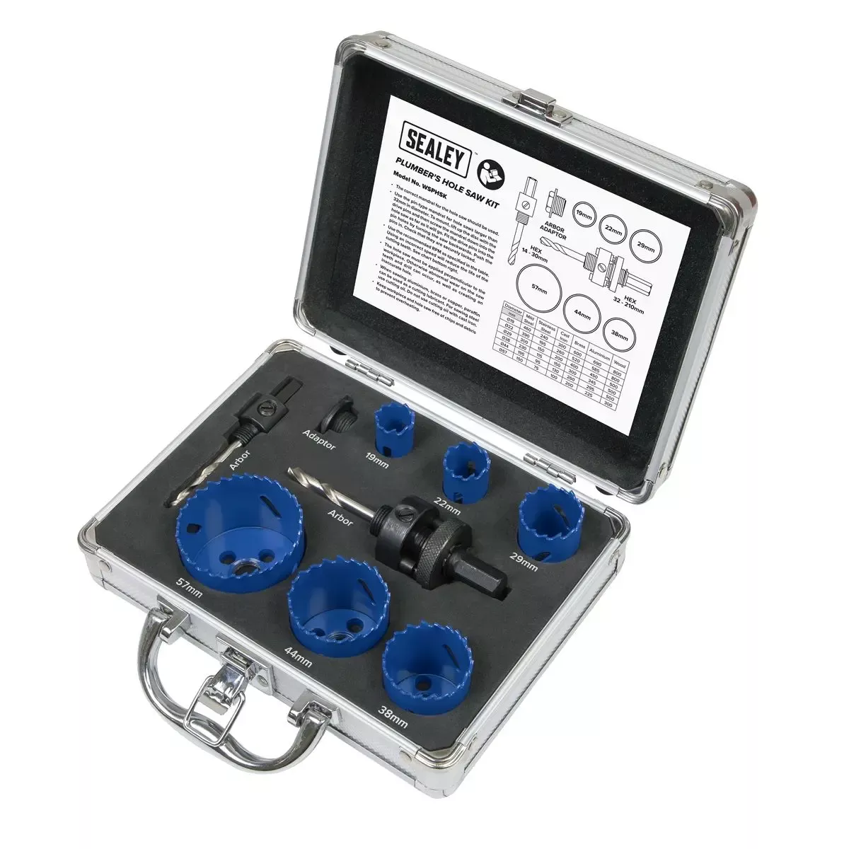 Sealey Hole Saw Kit 9pc - Plumbers