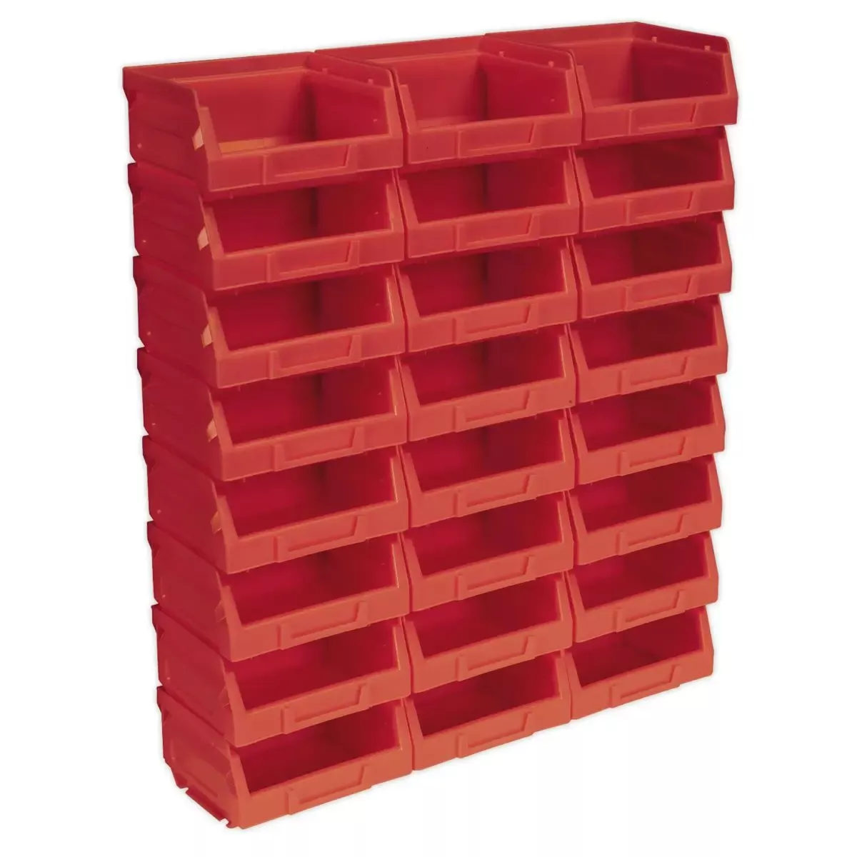 Sealey Plastic Storage Bin 105 x 85 x 55mm - Red Pack of 24