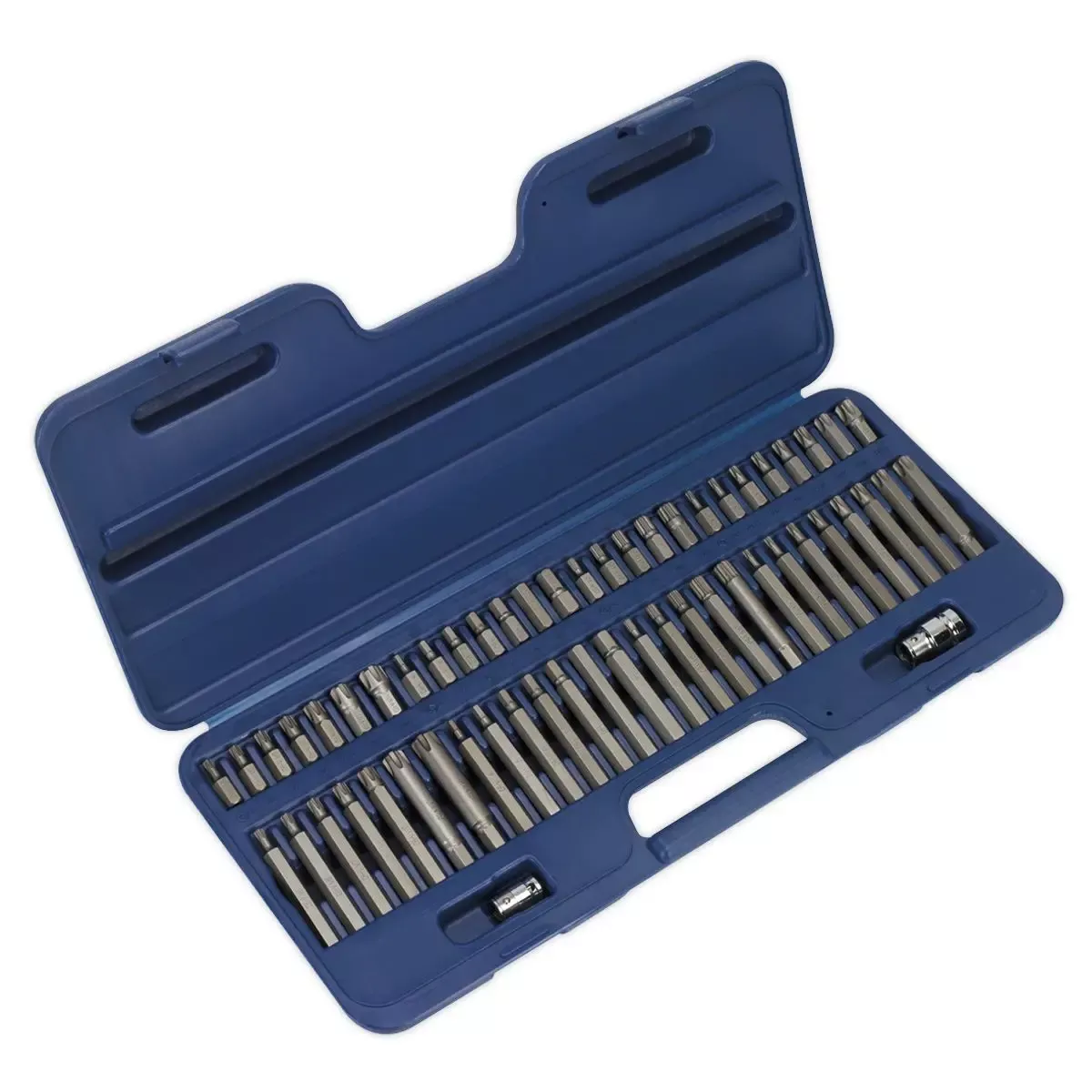 Sealey Premier Security Trx-Star Hex Ribe Spline Bit Set 56 Piece 3/8" 1/2" Drive Socket