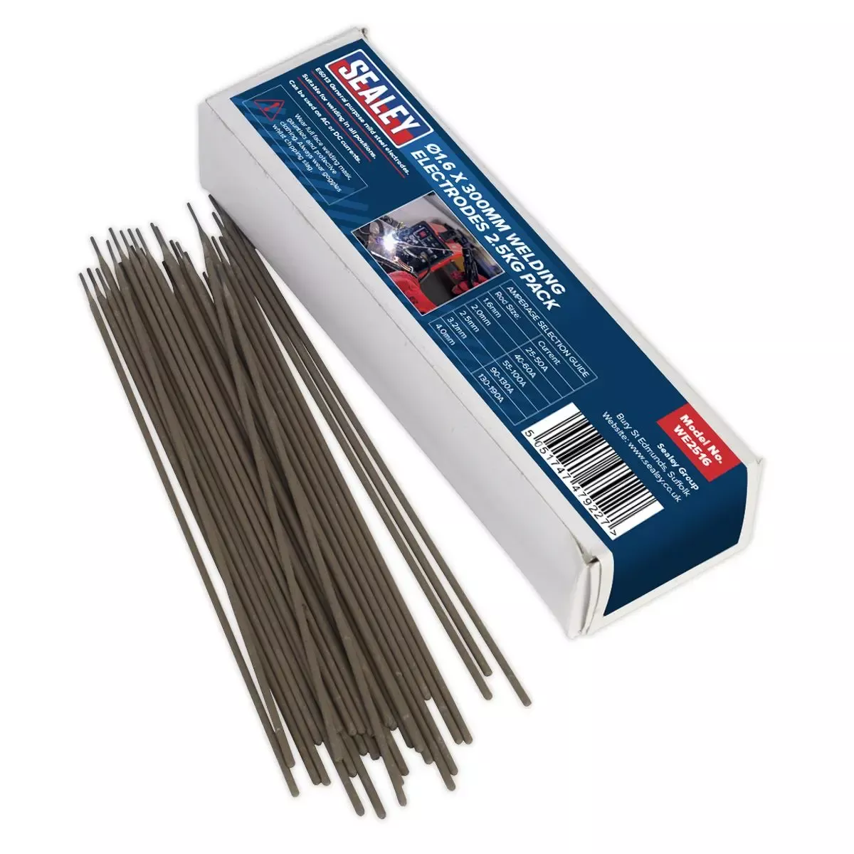 Sealey Welding Electrodes Ø1.6 x 300mm 2.5kg Pack