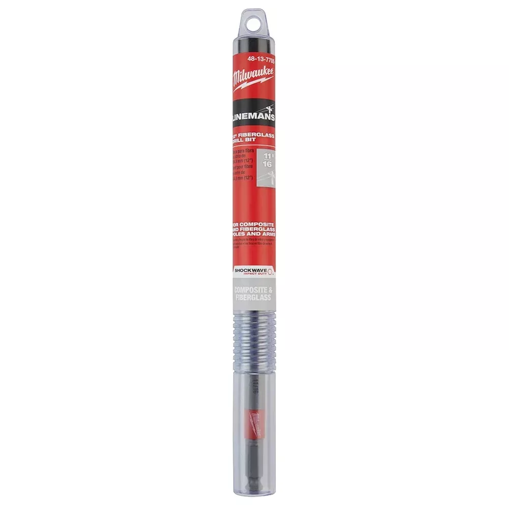 SHOCKWAVE Impact Duty 11/16"x12" Lineman's Fiberglass Drill Bit