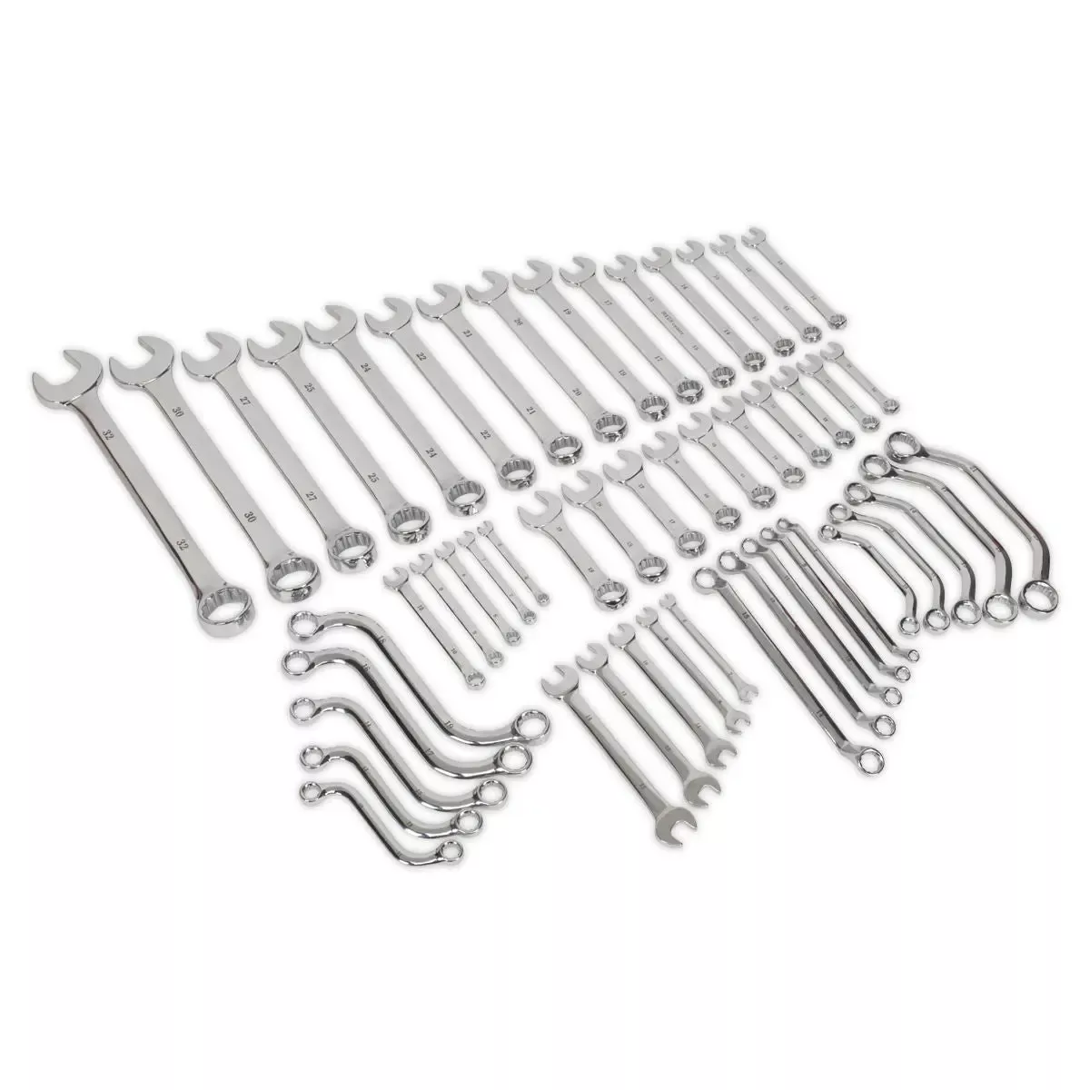 Siegen by Sealey Multipurpose Spanner Set 50 Piece Metric 6-32mm