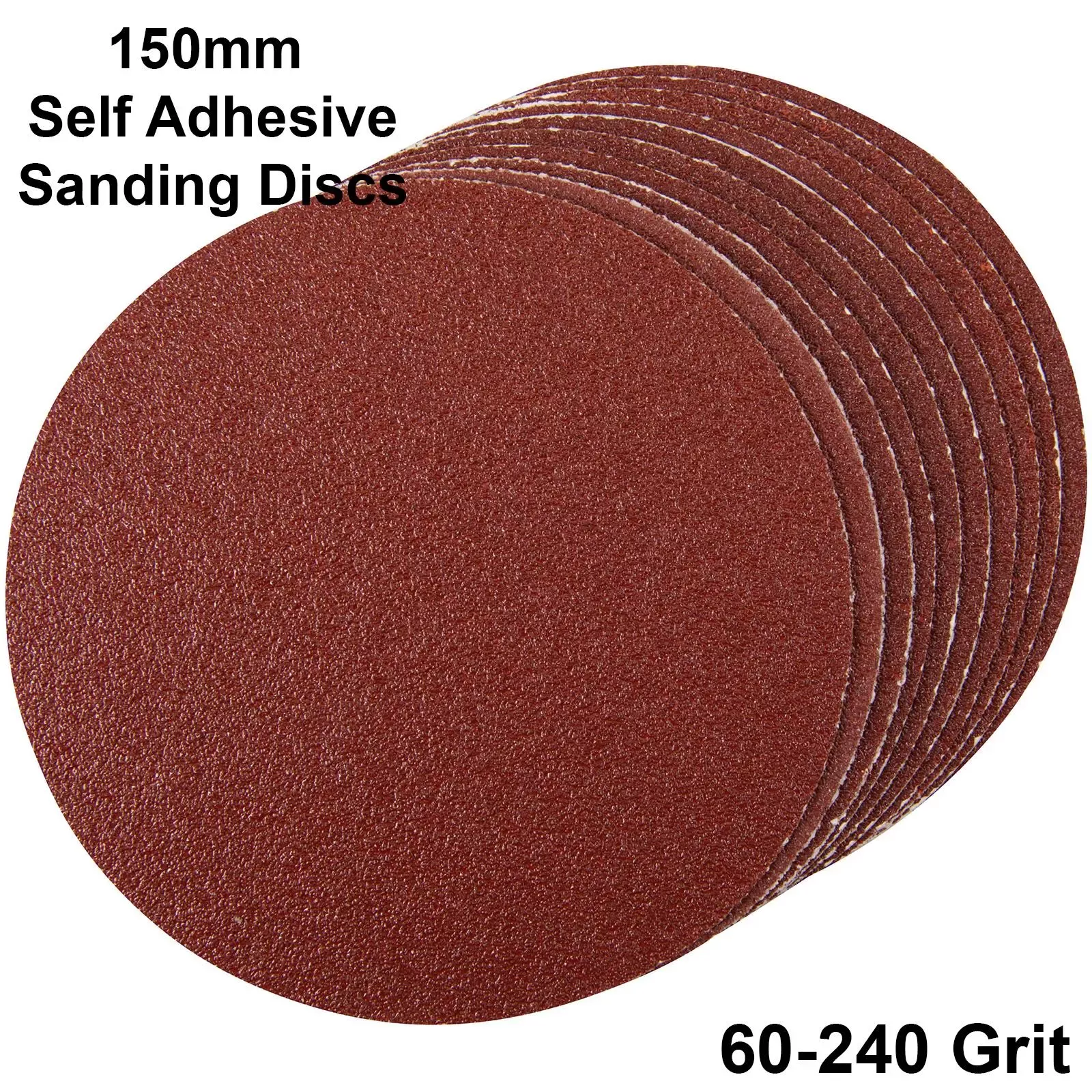 Silverline 10 Piece 150mm Self Adhesive Sanding Discs
