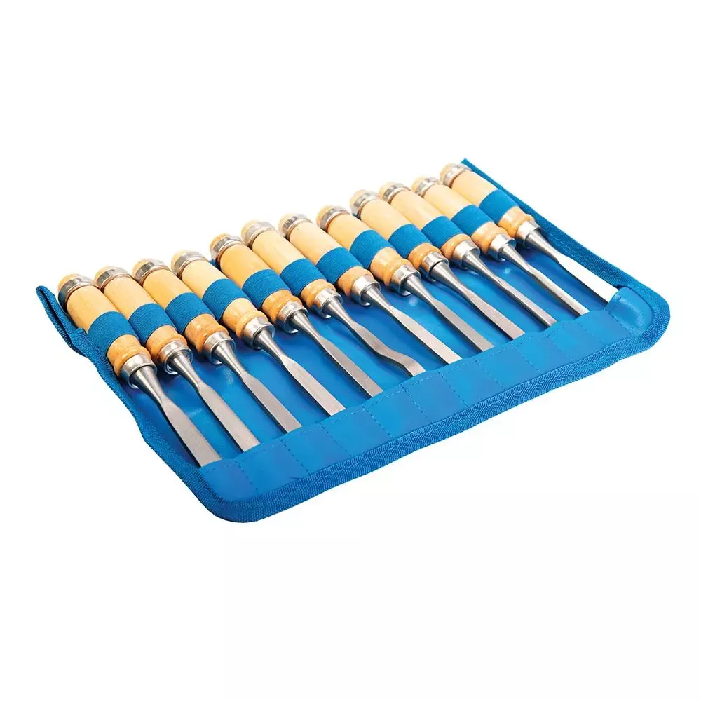 Silverline 12 Piece 200mm Precision Wood Carving Chisels Woodwork