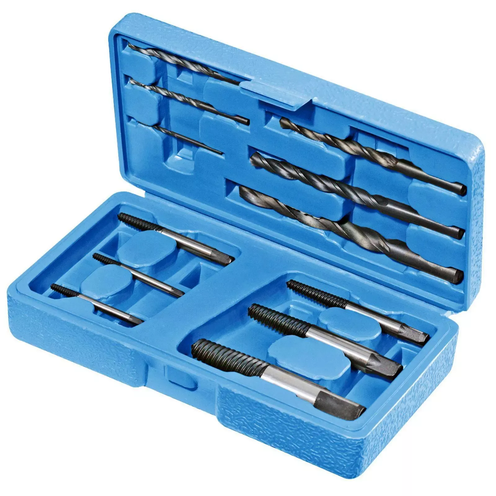 Silverline 12 Piece Screw Extractor Set Damaged Broken Stud Remover