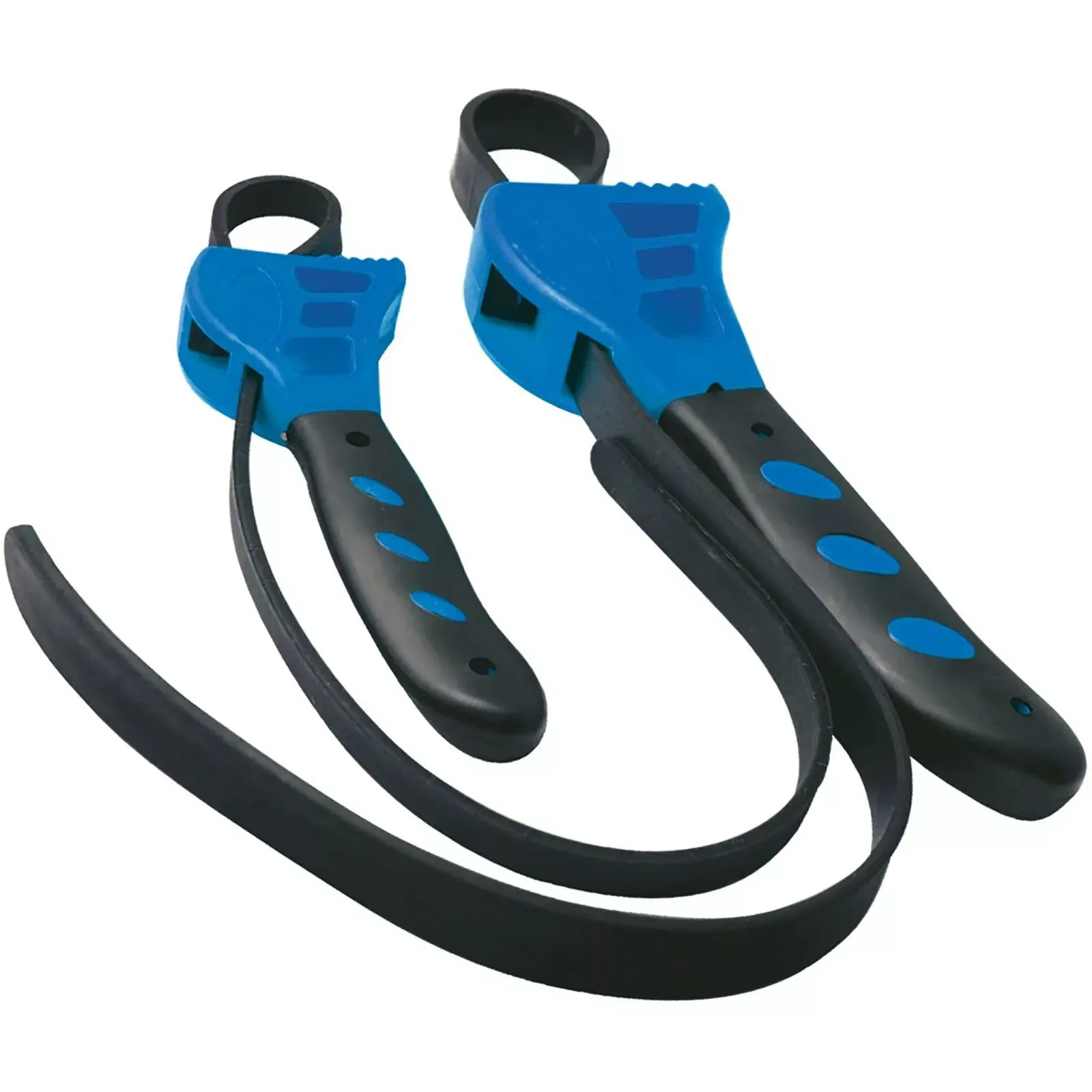 Silverline 2 Piece Rubber Strap Wrenches 500 + 600mm Multi-Purpose Garage