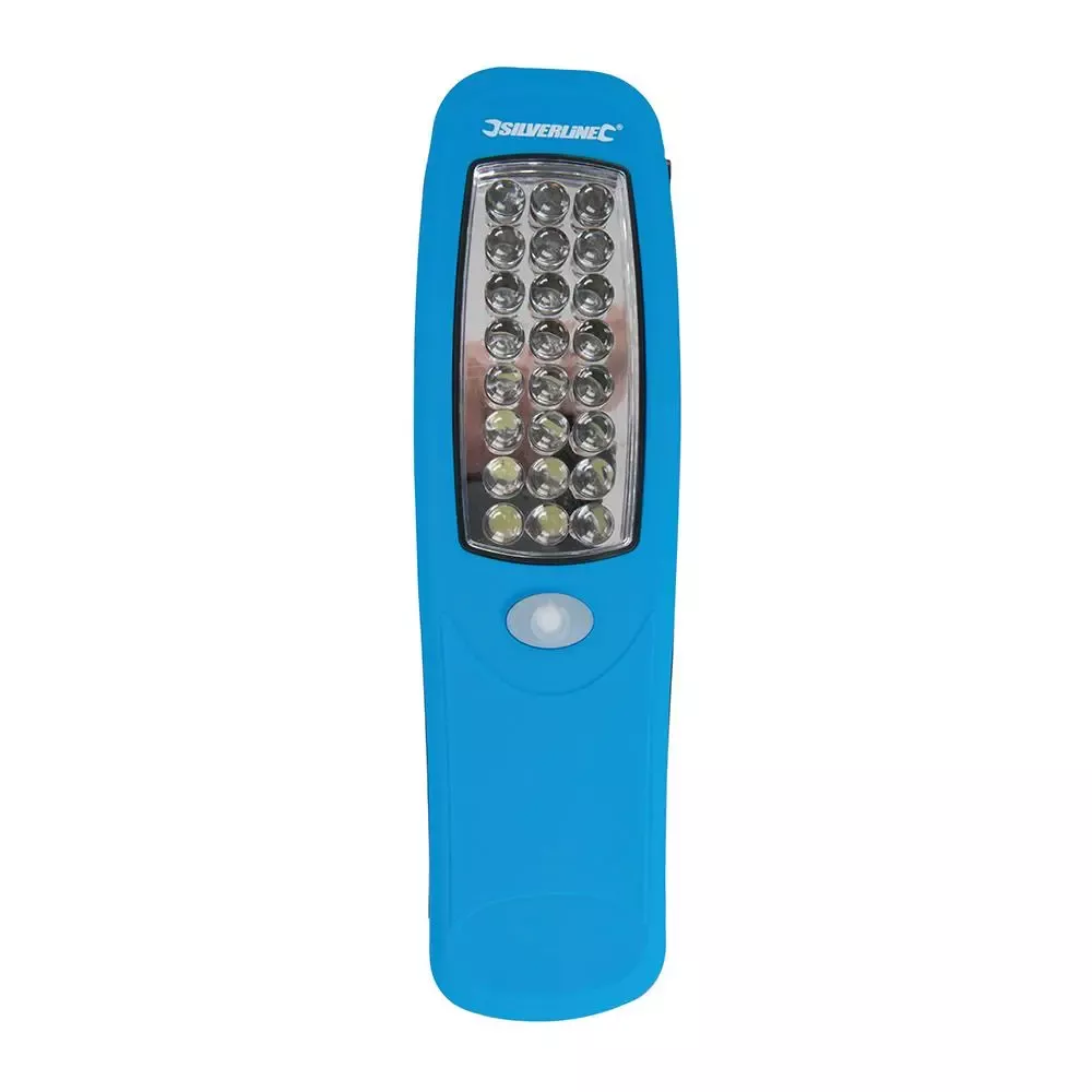 Silverline 24 LED Magnetic Torch Hanging Camping Flash Light Car Garage