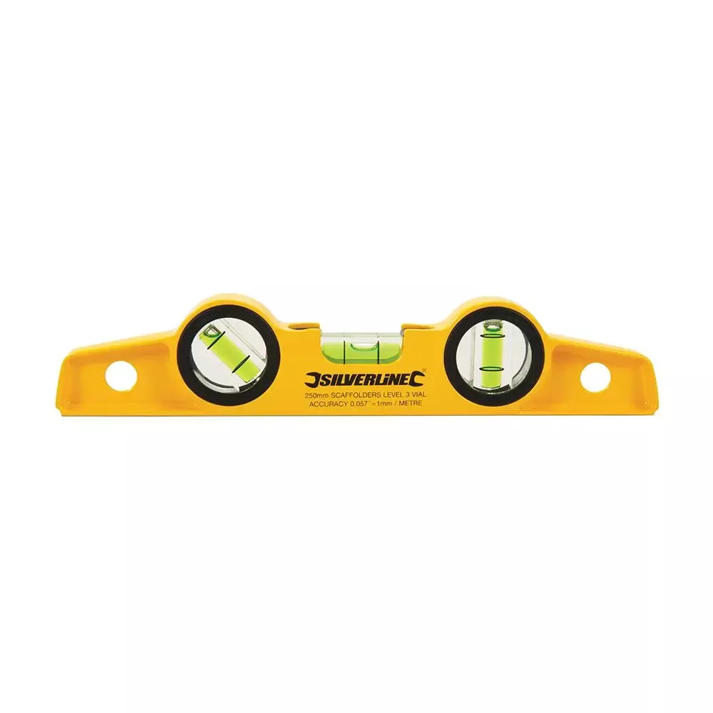 Silverline 250mm Scaffolders Spirit Level with Magnetic Base