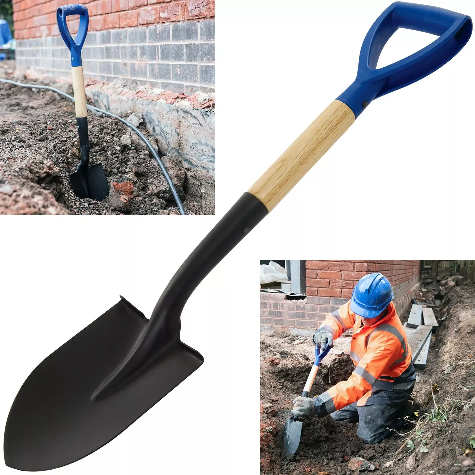 Silverline 700mm Mini Round Nose Spade Shovel Snow Garden Car