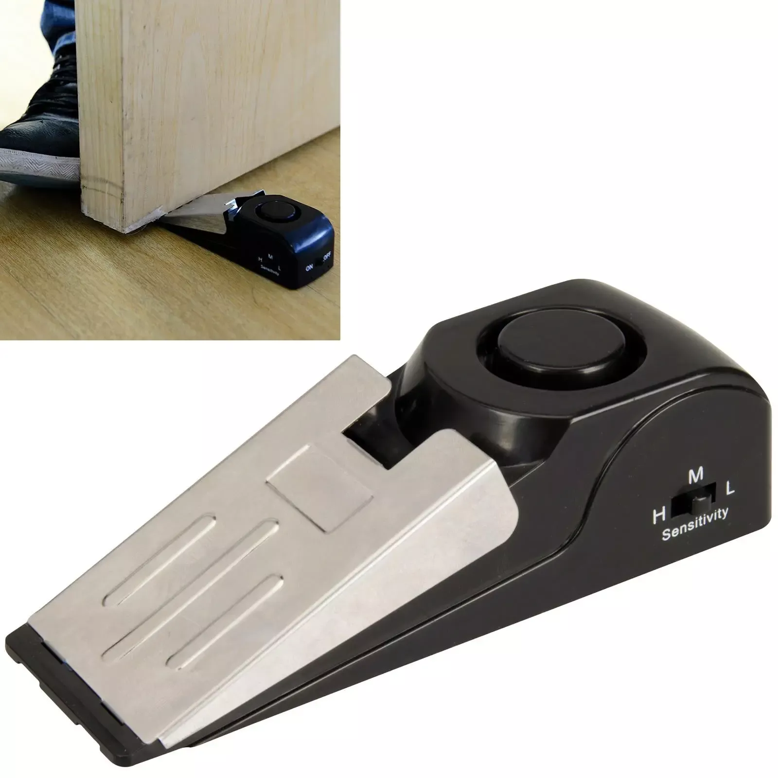 Silverline Door Stop Alarm Home Dorm Hotel Hostel Portable Security Safety