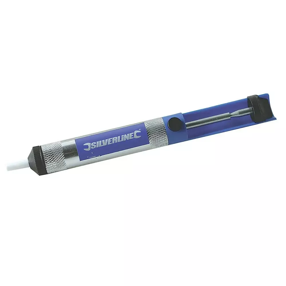 Silverline Metal Solder Sucker Removal Desolder Pump Anti-Static Desoldering Tip