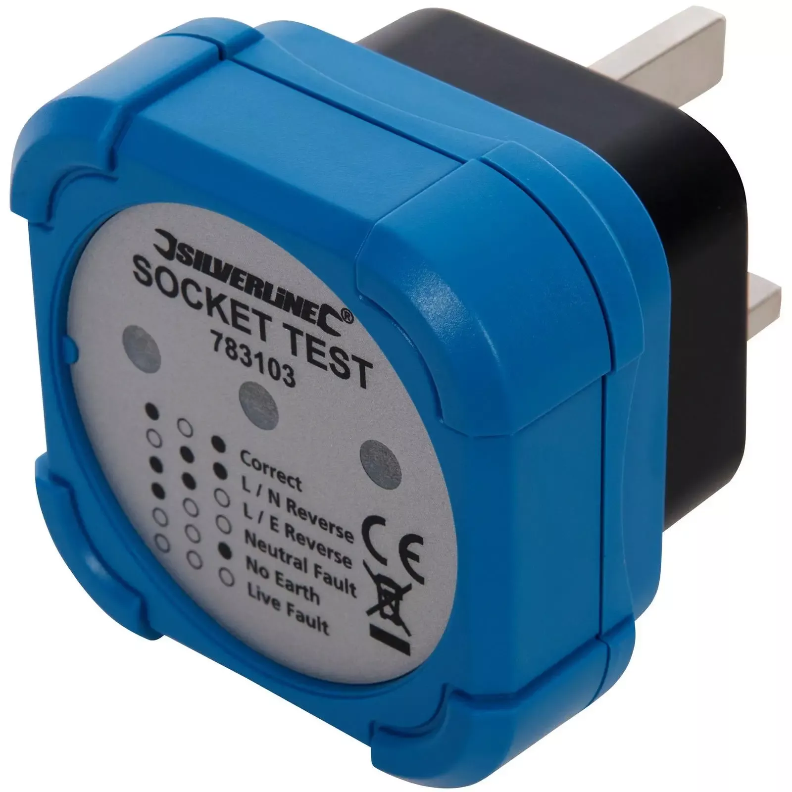 Silverline Plug Socket Tester Electric Mains UK Power Live Earth Wire Fault