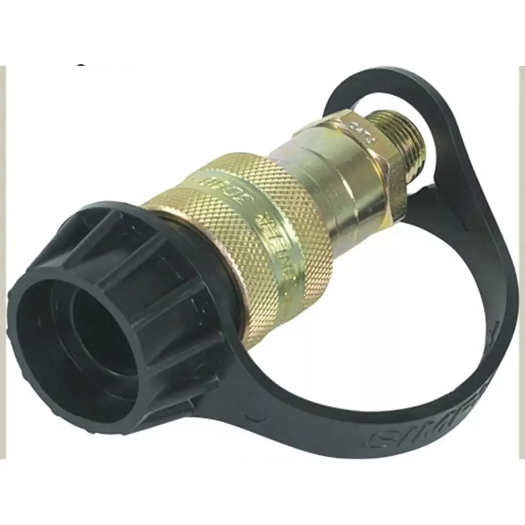 Simplex 3/8" NPTF, High Flow Ram Coupler Half with Dust Cap C211