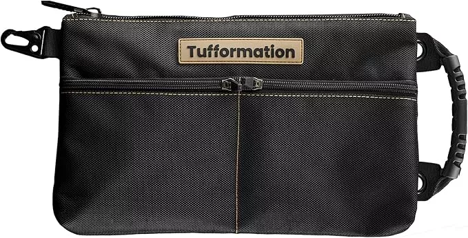 Small Tool Pouch, Tool Bag Organizer with Zipper. Small Tool Bag with Multiple Compartments. Perfect Tool Pouch Bags for Men Women Electricians & Others.