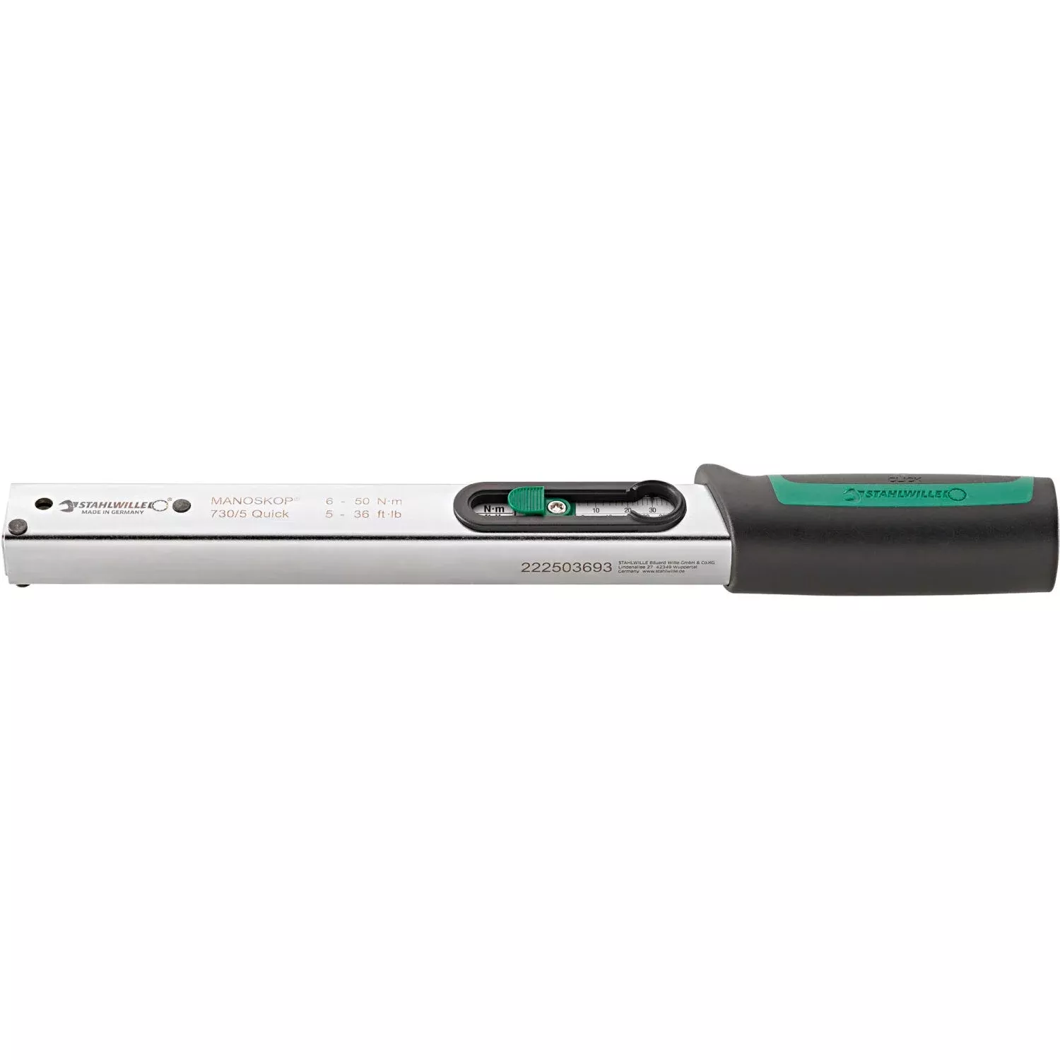Stahlwille 50184005 730 Quick Basic Wrench, Size 5; 6 - 50 Nm, 9 x 12 mm