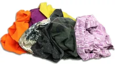 Star Wipers Reclaimed Colored Knit Rags, Import Grade - 25lb Machine Compressed Box RCKMC-25