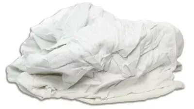 Star Wipers Reclaimed White Bath Blanket Rags - 25lb Compressed Box RBBMC-25