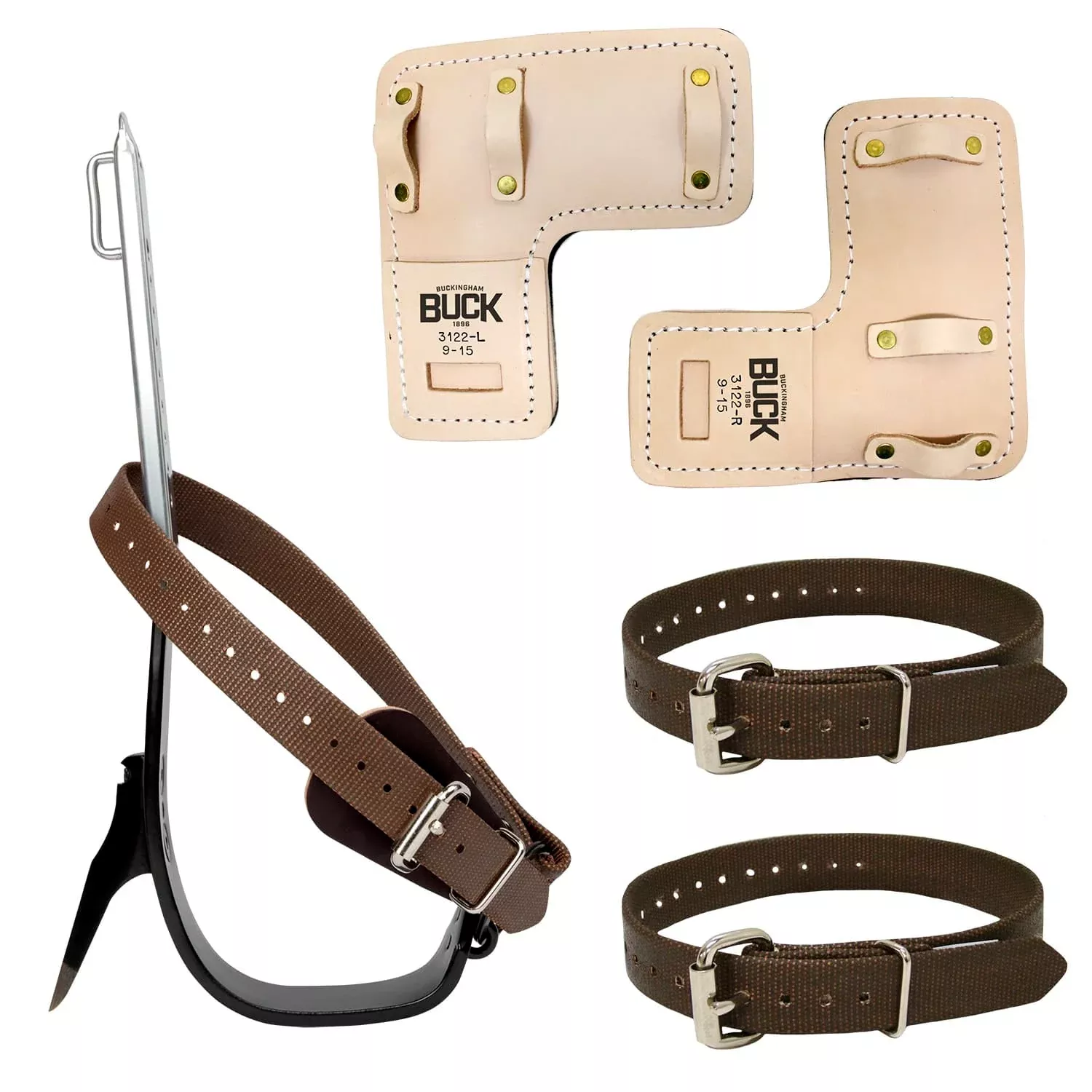 Steel Tree Climber with Offset Stirrup, Pads, Upper and Lower Straps – SB95059