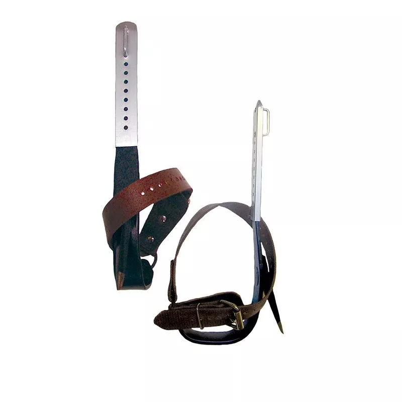Steel Tree Climbers with Permanent Gaff, Straight Stirrup and Lower straps – 91429R
