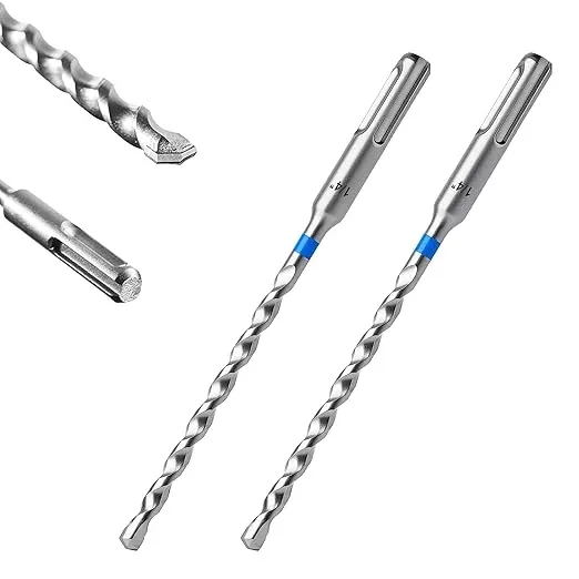 toolant Masonry Drill Bit,SDS Plus Rotary Hammer Drill Bits Set for 1/4" x6inch 2pcs,Carbide Tipped 2-Cutter for Concrete,Masonry and Brick