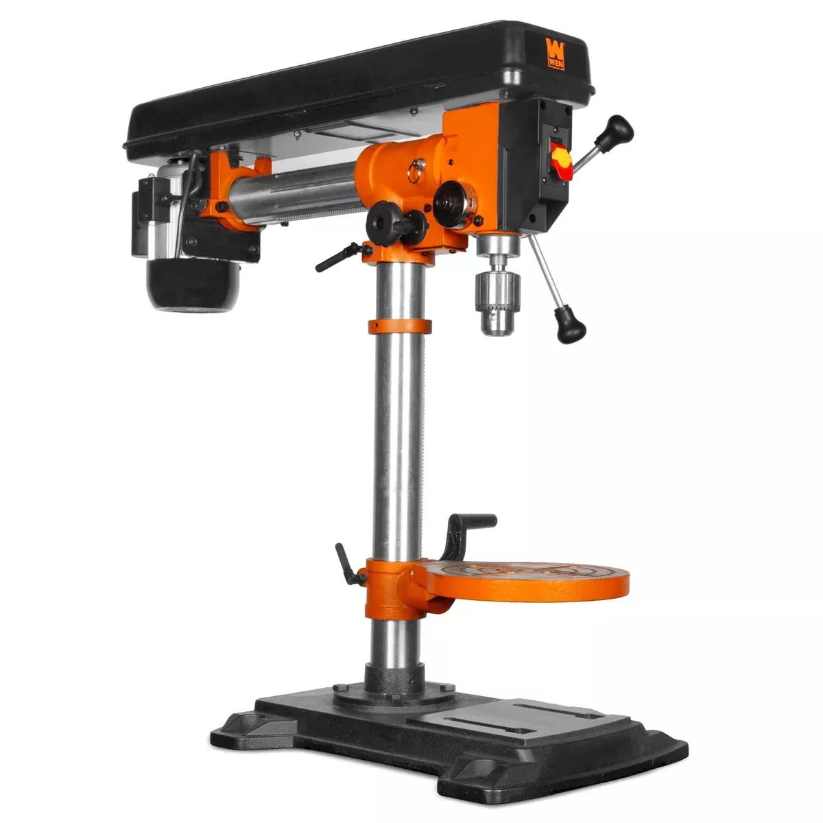 WEN 4233 6.2-Amp 33-Inch Radial Arm Drill Press, Benchtop Design with 5 Speeds and Cast-Iron Construction