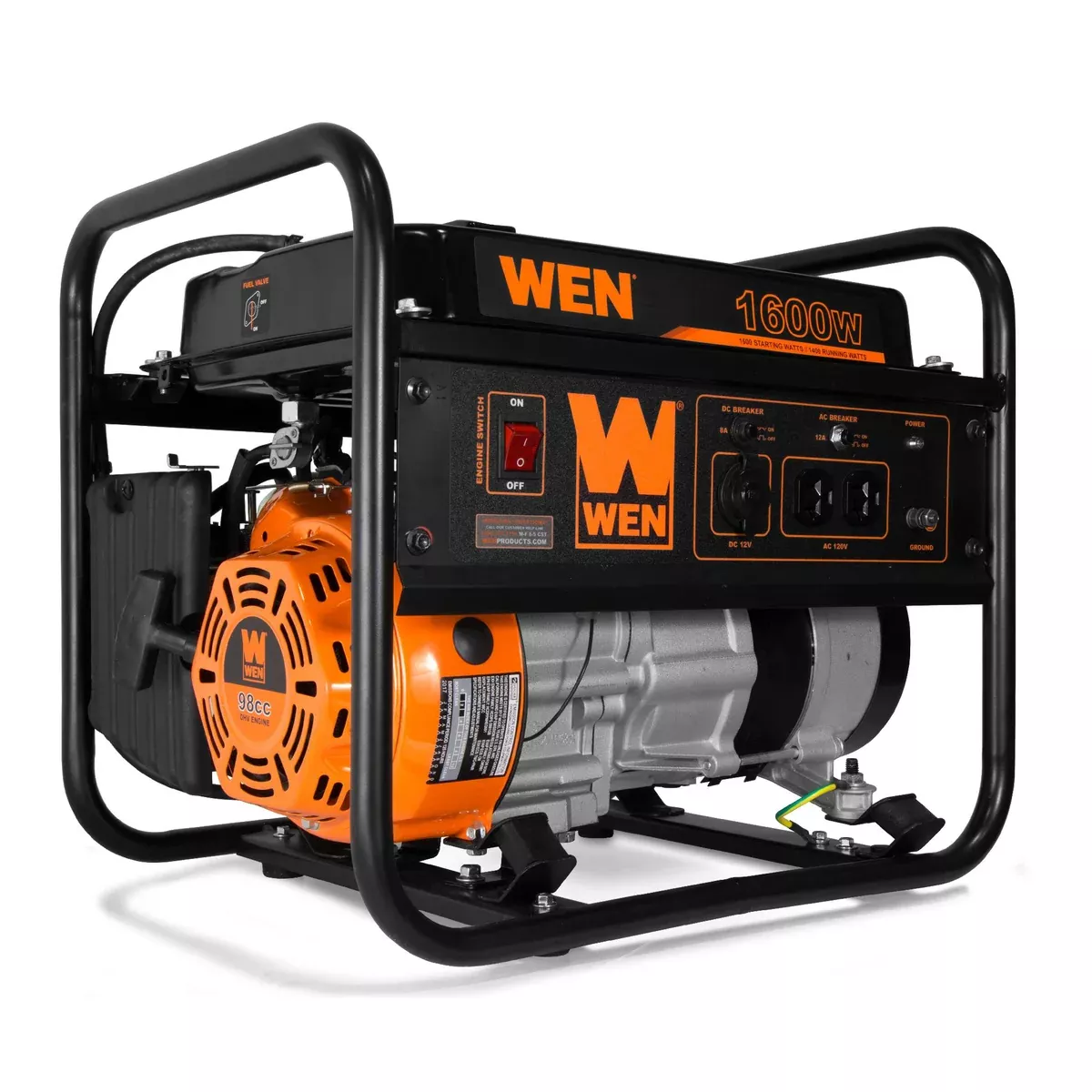 WEN 56160 4-Stroke 98cc 1600-Watt Portable Power Generator