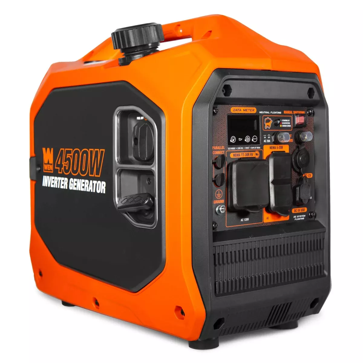 WEN 56432iX 4500-Watt Inverter Generator, RV-Ready, Quiet, Portable, and Lightweight with Fuel Shut Off and CO Watchdog