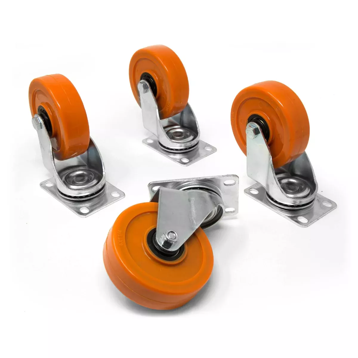 WEN CA4223W 3-Inch 220-Pound Capacity Double Ball-Bearing Polyurethane Swivel Plate Caster (4-Pack)
