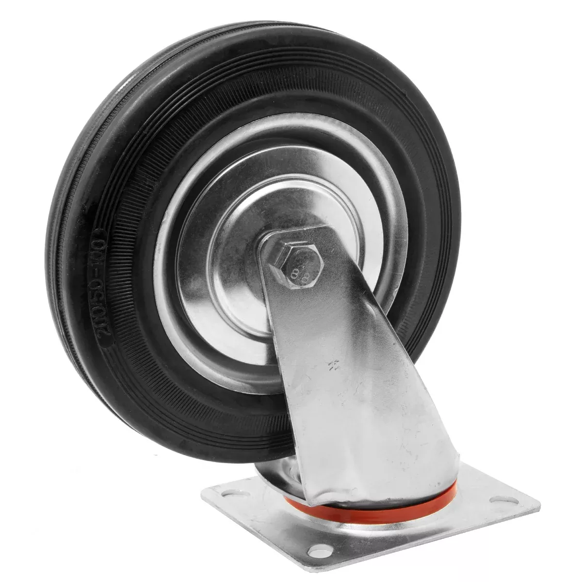 WEN CA5448W 8-Inch 440-Pound Capacity Roller-Bearing Rubber Swivel Plate Caster