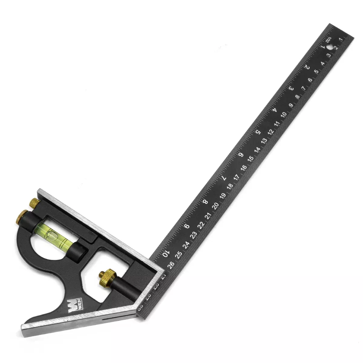 WEN ME144L 12-Inch Aluminum Combination Square with Bubble Level