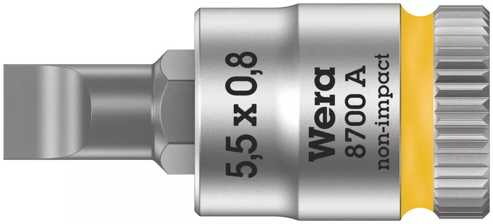 Wera 05003320001 | 8700 A FL Slotted screws Zyklop bit socket, 1/4" drive