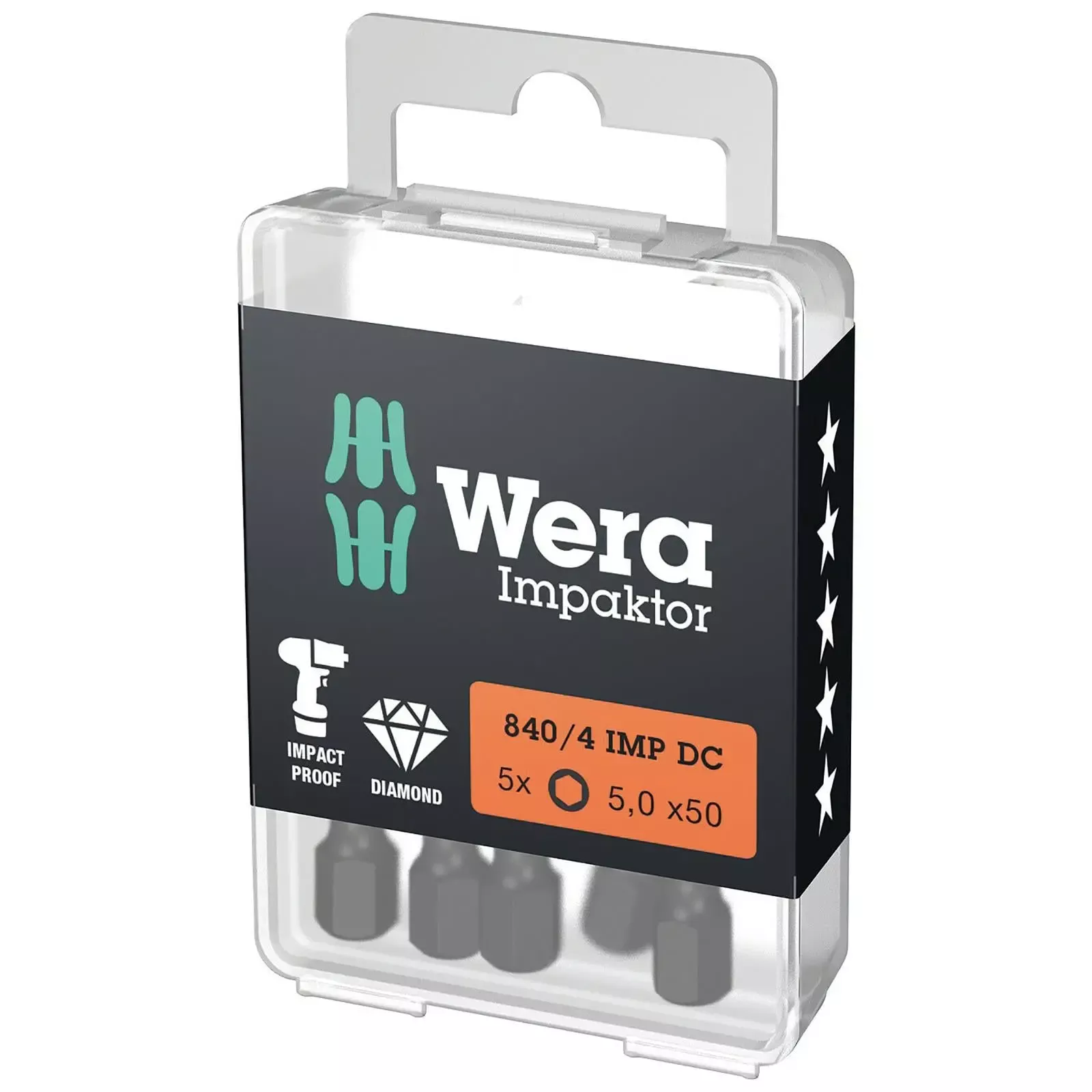Wera Impaktor Impact Screwdriver Bits Pozi Phillips Torx Hex 25mm 50mm Length