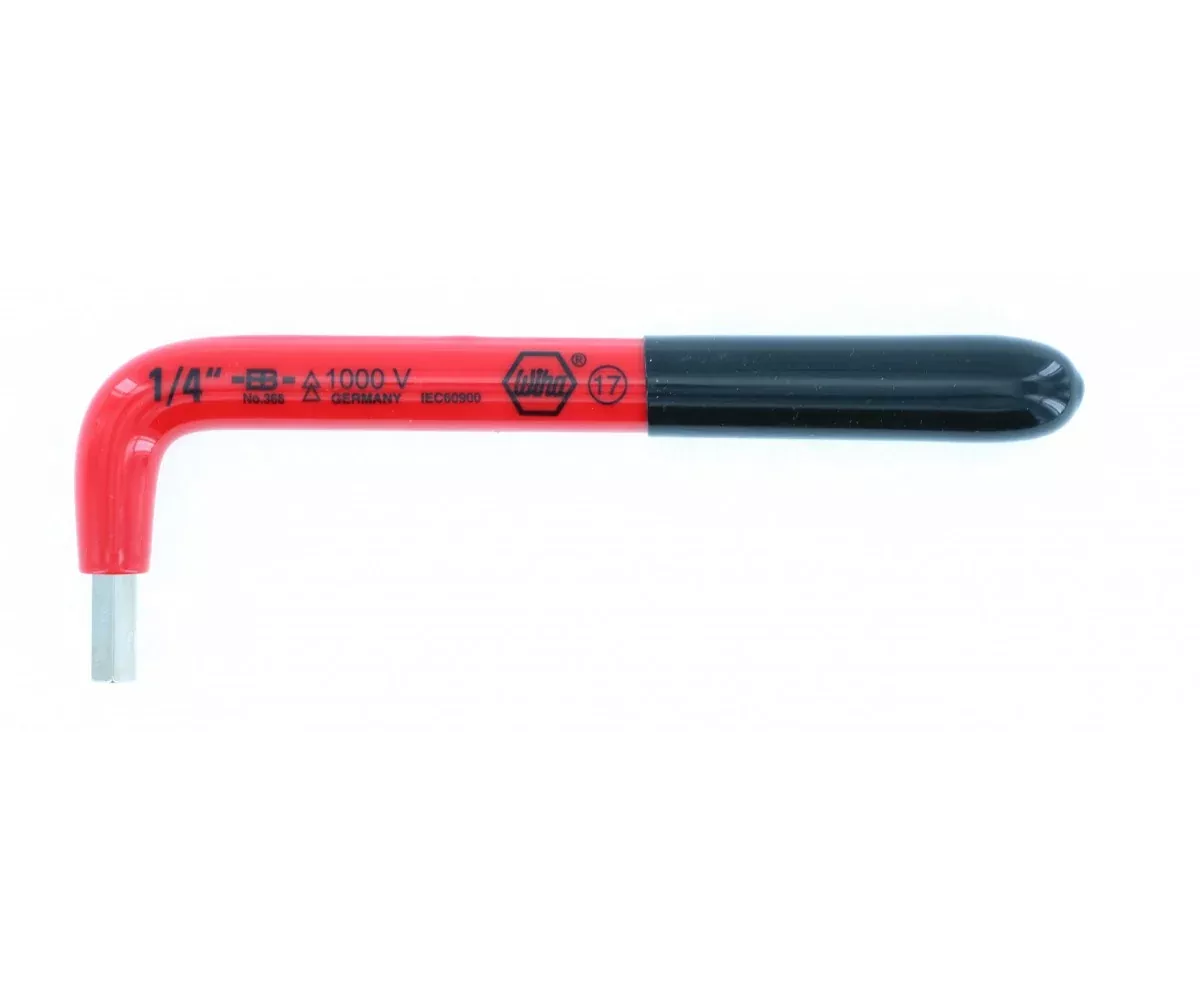 Wiha Tools 13668 Insulated Inch Hex L - Key, 1/4" x 5.3"