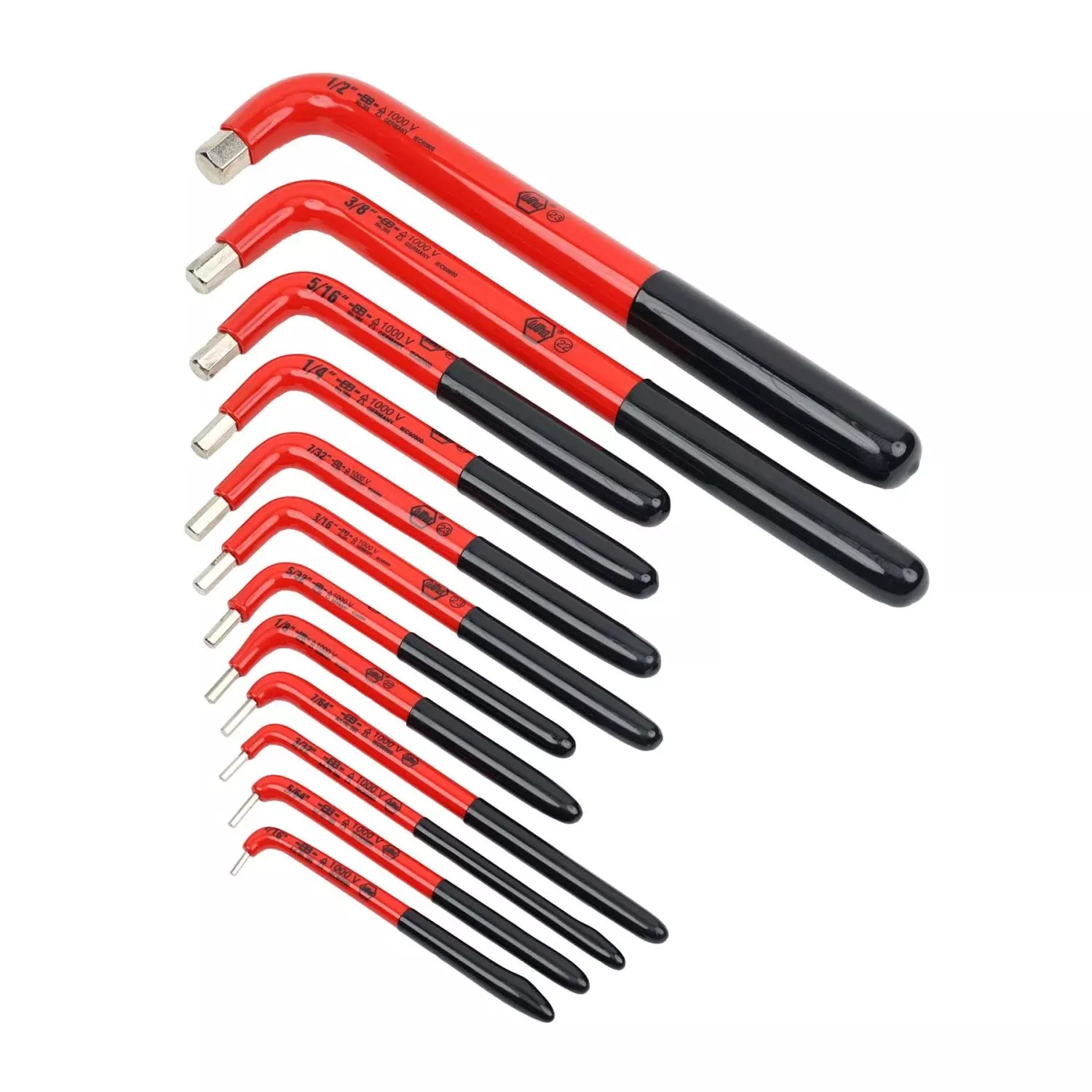Wiha Tools 13694 Insulated Inch Hex L - Key Set, 12 Piece